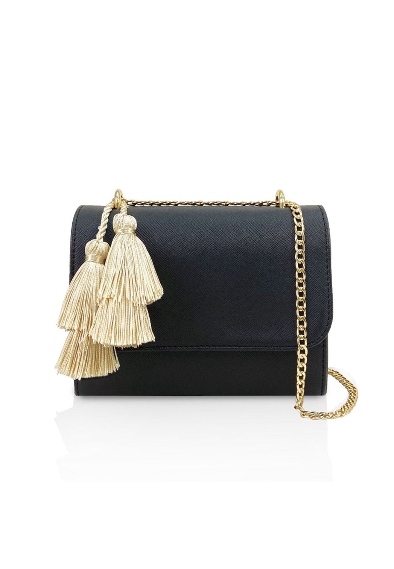 VOIR Small Boxy with Tassels Crossbody Bag