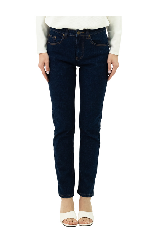DAISY By VOIR Buttoned High Rise Straight Cut Denim