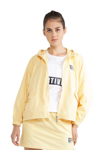 ELLE Active Cinch Hem Hooded Jacket