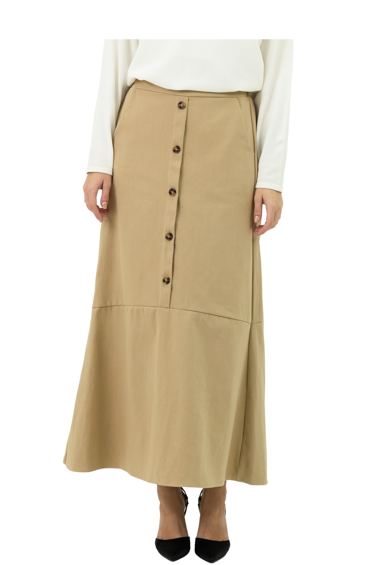DAISY By VOIR Button Down Peplum Skirt