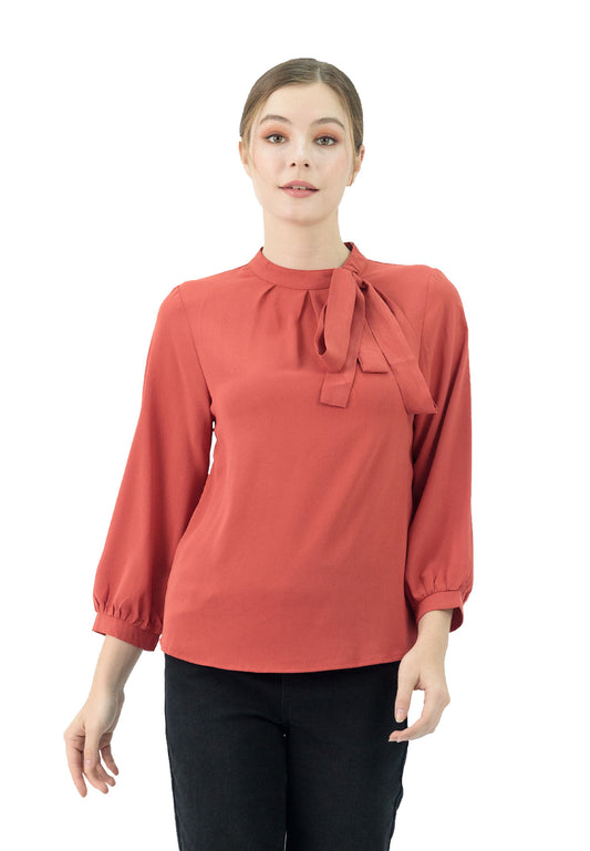 DAISY By VOIR Stylish Tie Bow Knotted Blouse