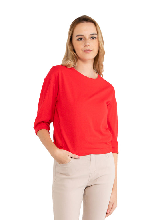 VOIR JEANS Round Neck Long Sleeves Top