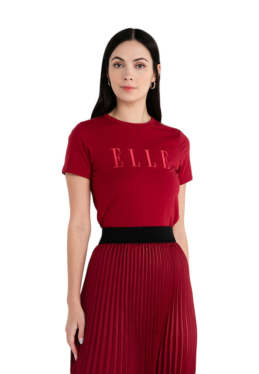ELLE Leisure Basic Logo Casual Tee