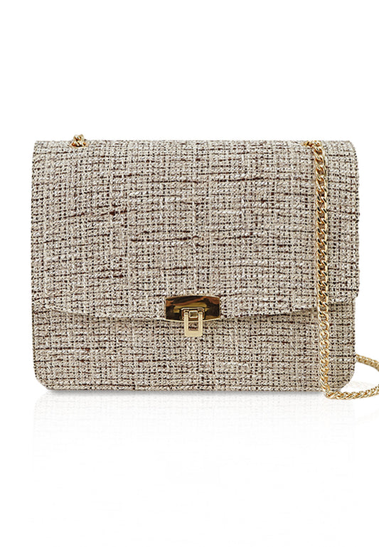 VOIR Classic Tweet Flap Shoulder Bag