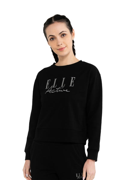 ELLE Active Classical Logo Round Neck Sweater