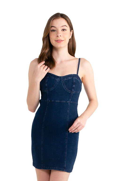 VOIR JEANS Cami Bodycon Denim Dress