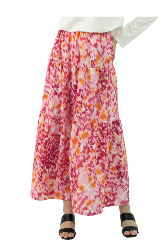 DAISY By VOIR Tiered Flare Maxi Skirt