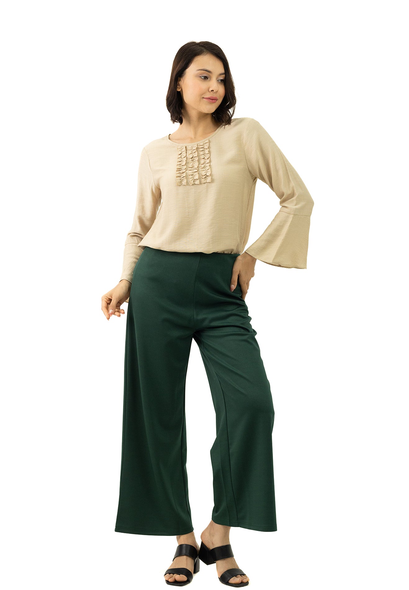 DAISY By VOIR Stretchy Wide Leg Pants