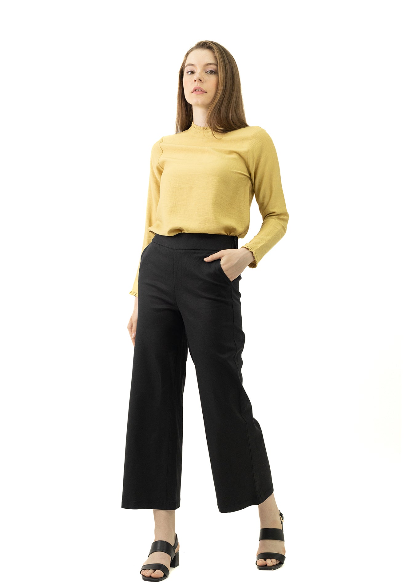 DAISY By VOIR Wide Leg Cotton Culottes Pants