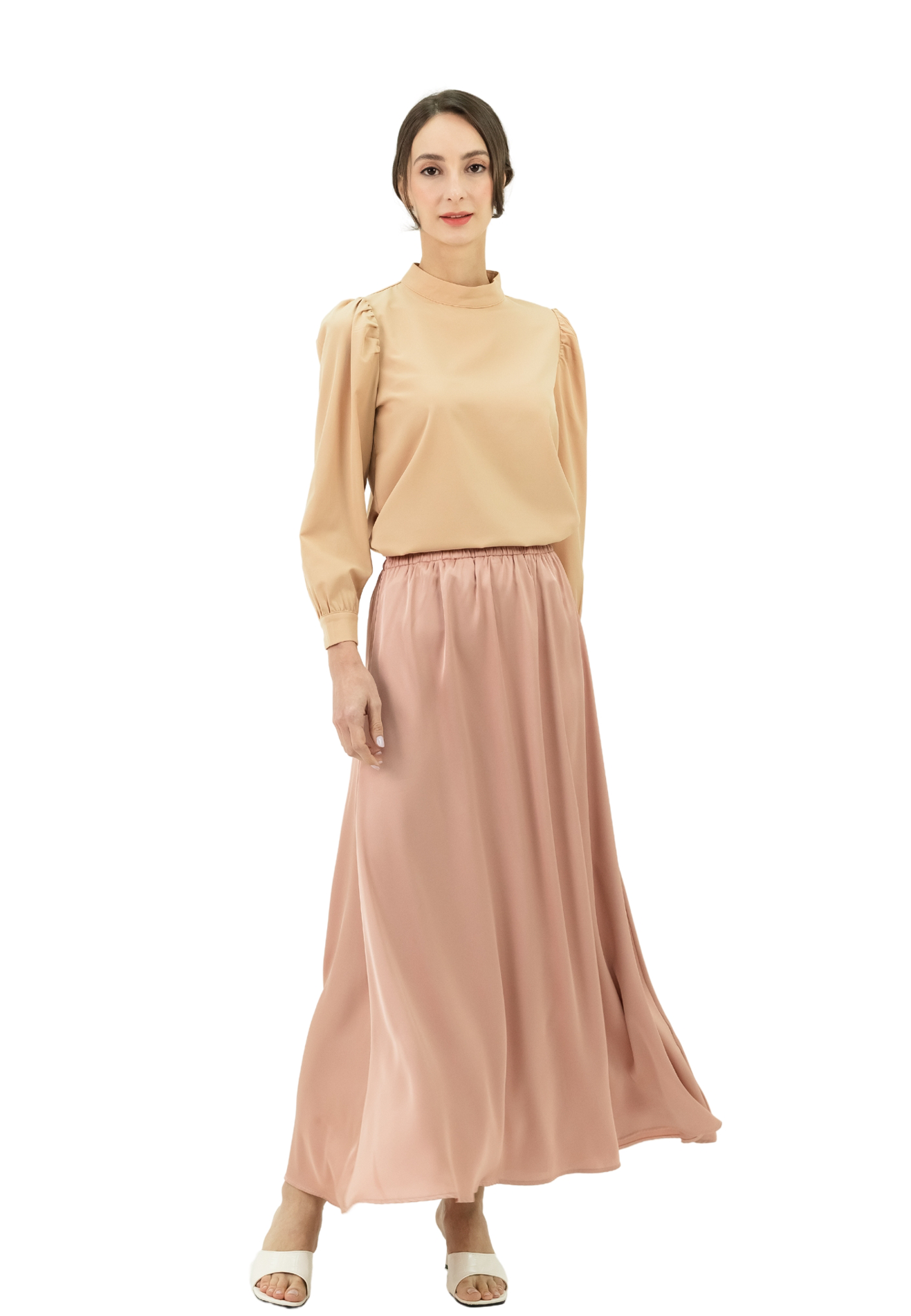 Flowy satin maxi skirt hotsell
