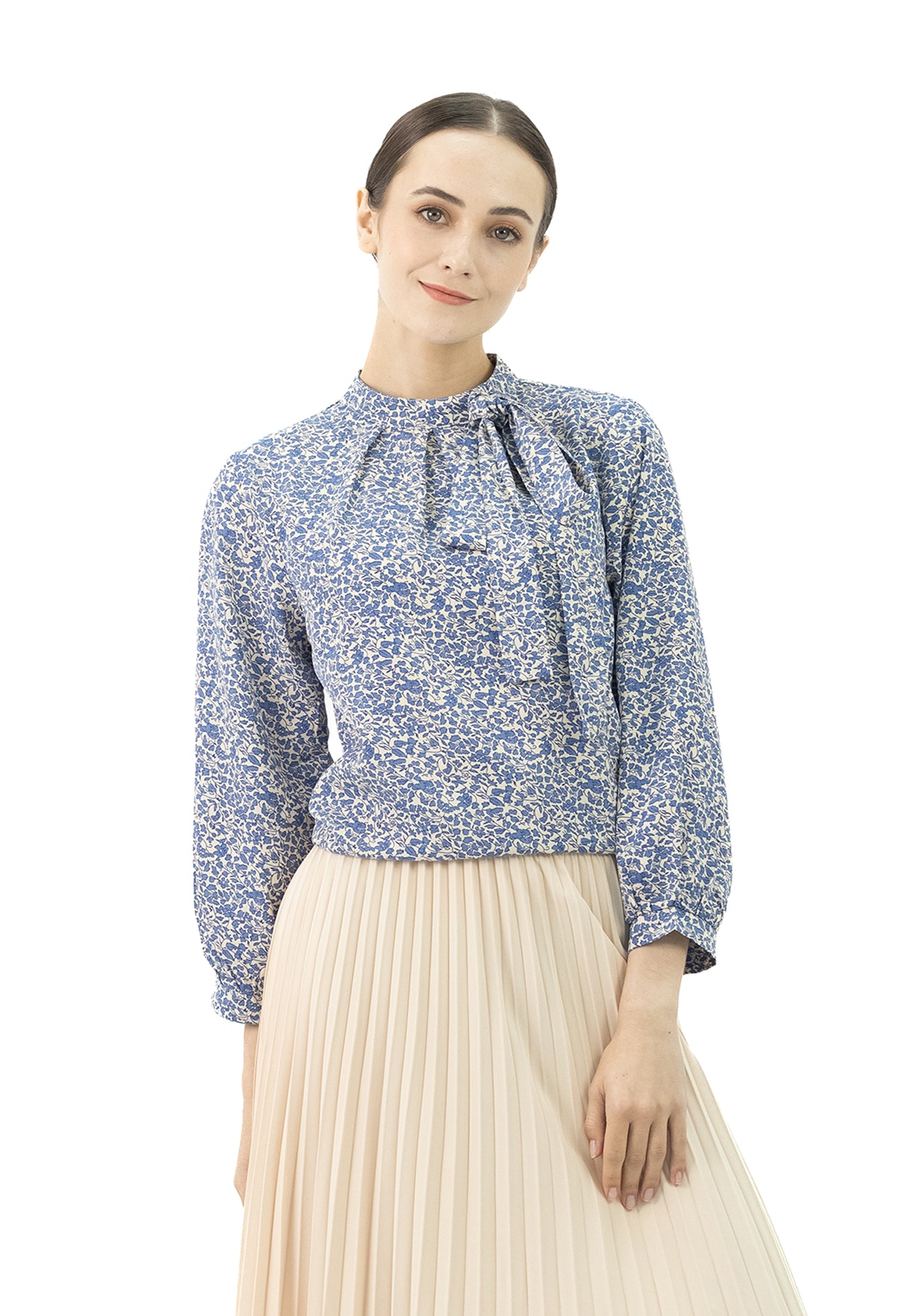DAISY By VOIR Stylish Tie Bow Knotted Blouse