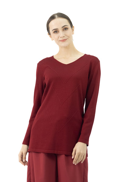 DAISY By VOIR Solid V Neck Jumper Knitted Top