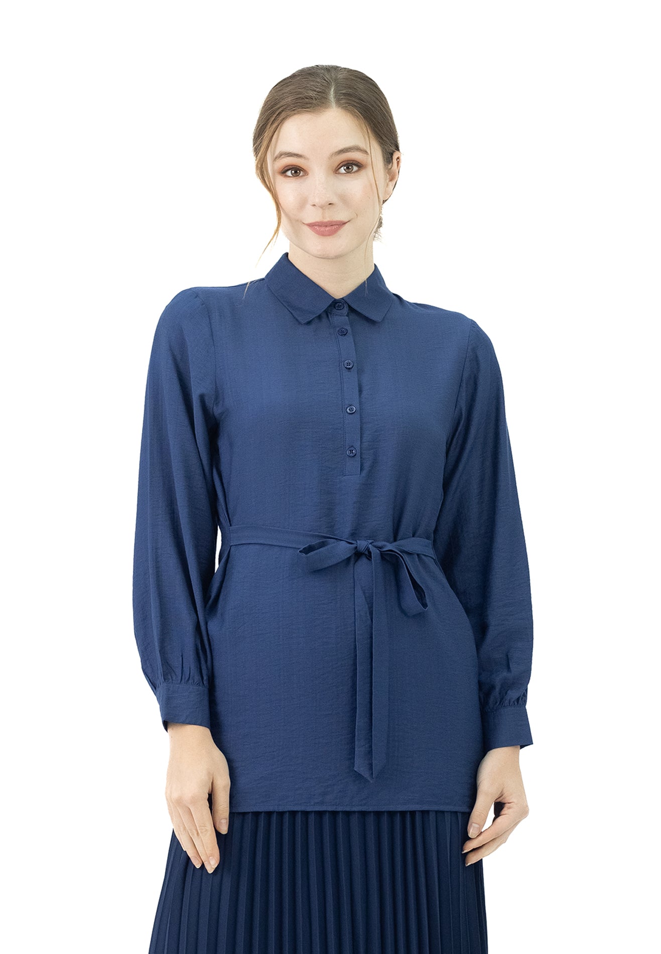 DAISY By VOIR Wing Neck Tie Front Blouse