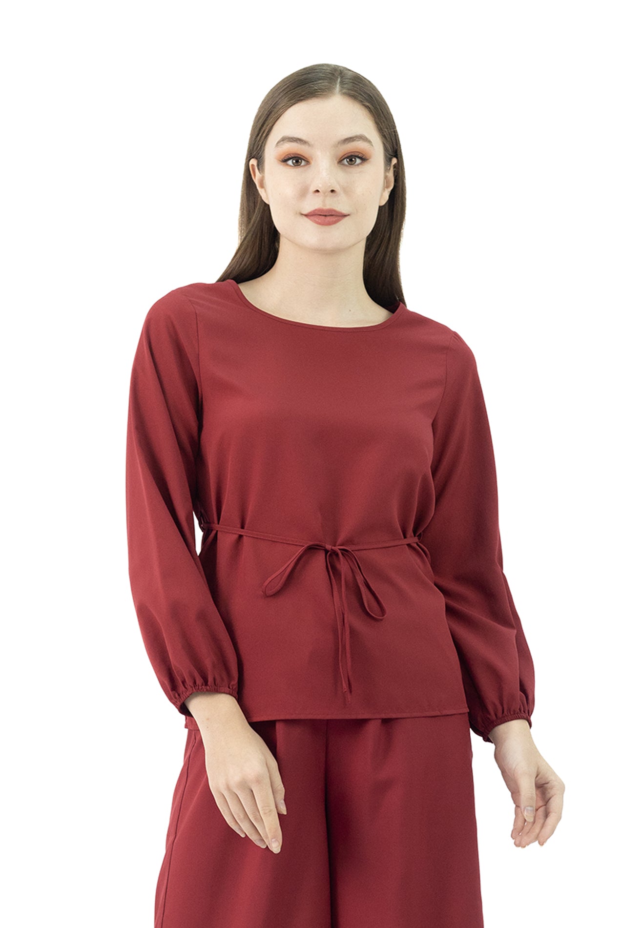 DAISY By VOIR Gathered Tie Waist Detail Blouse