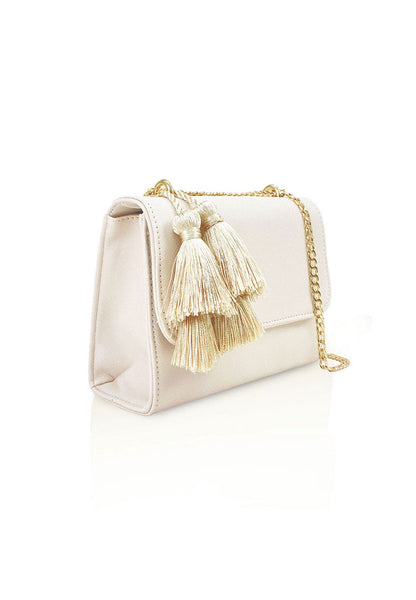 VOIR Small Boxy with Tassels Crossbody Bag