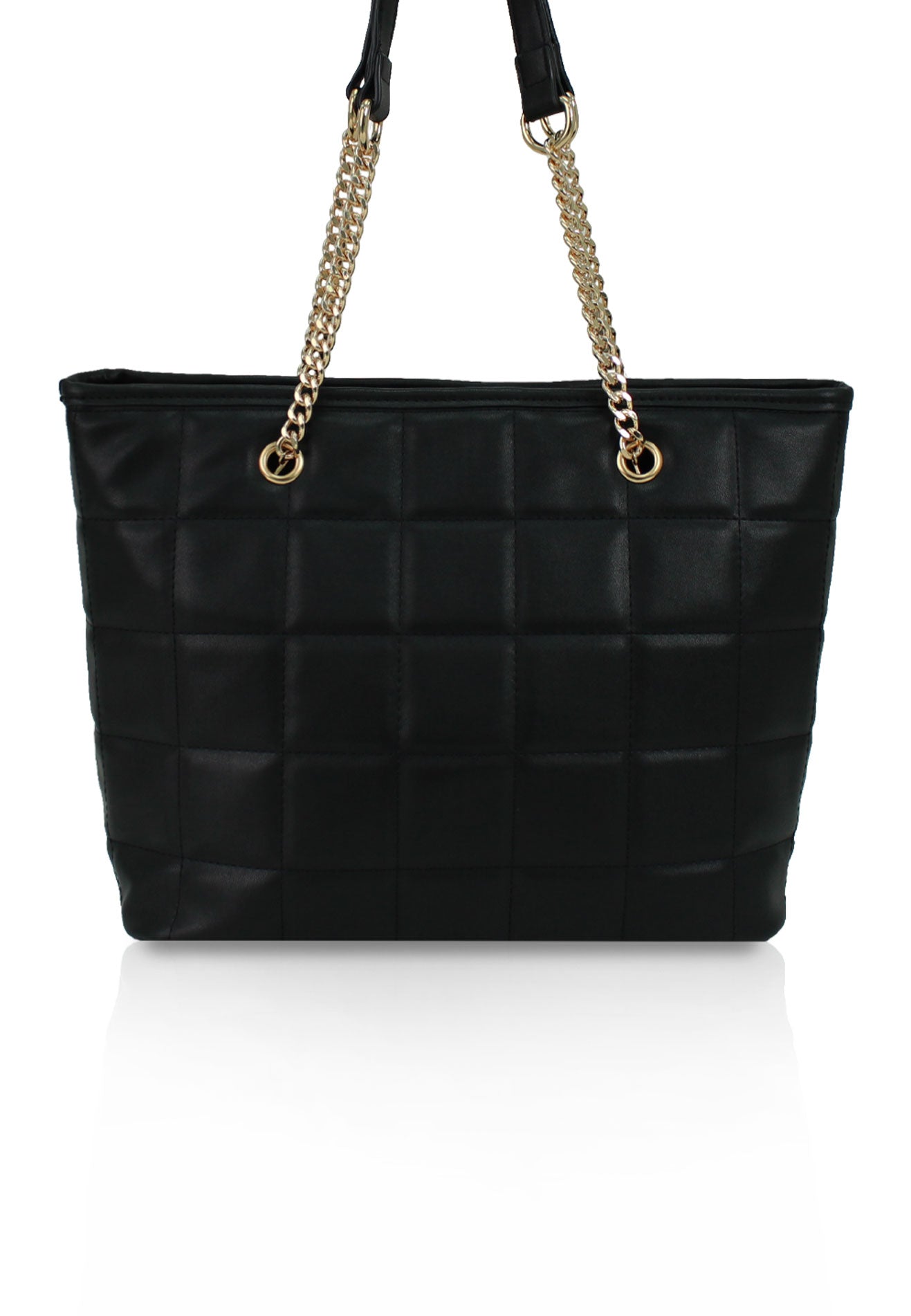 VOIR Geometric Quilted Chain Tote Bag