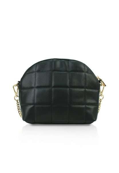 VOIR Half Moon Geometric Quilted Sling Bag