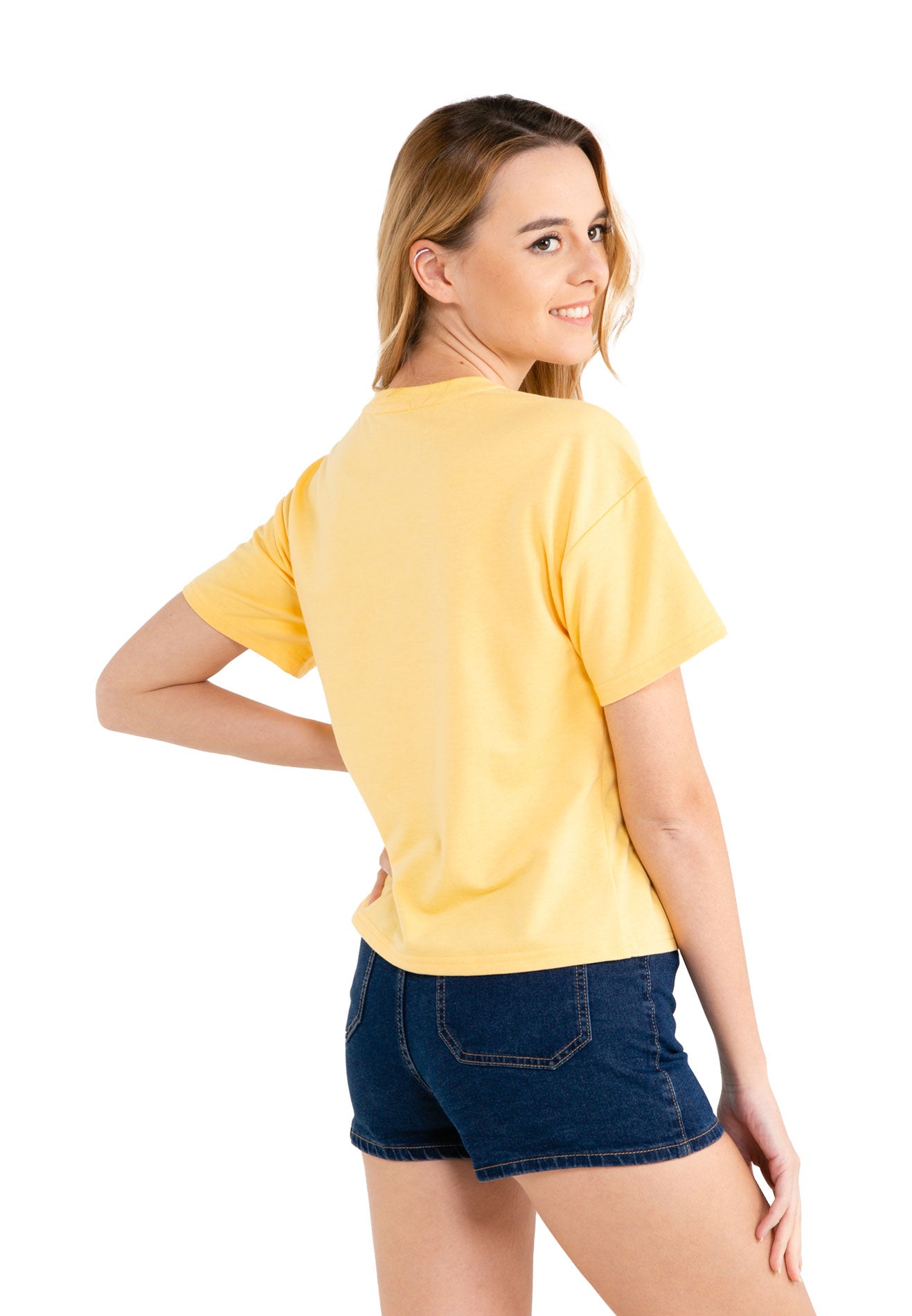 VOIR JEANS Oversize Tee with Floral Knitted Pocket