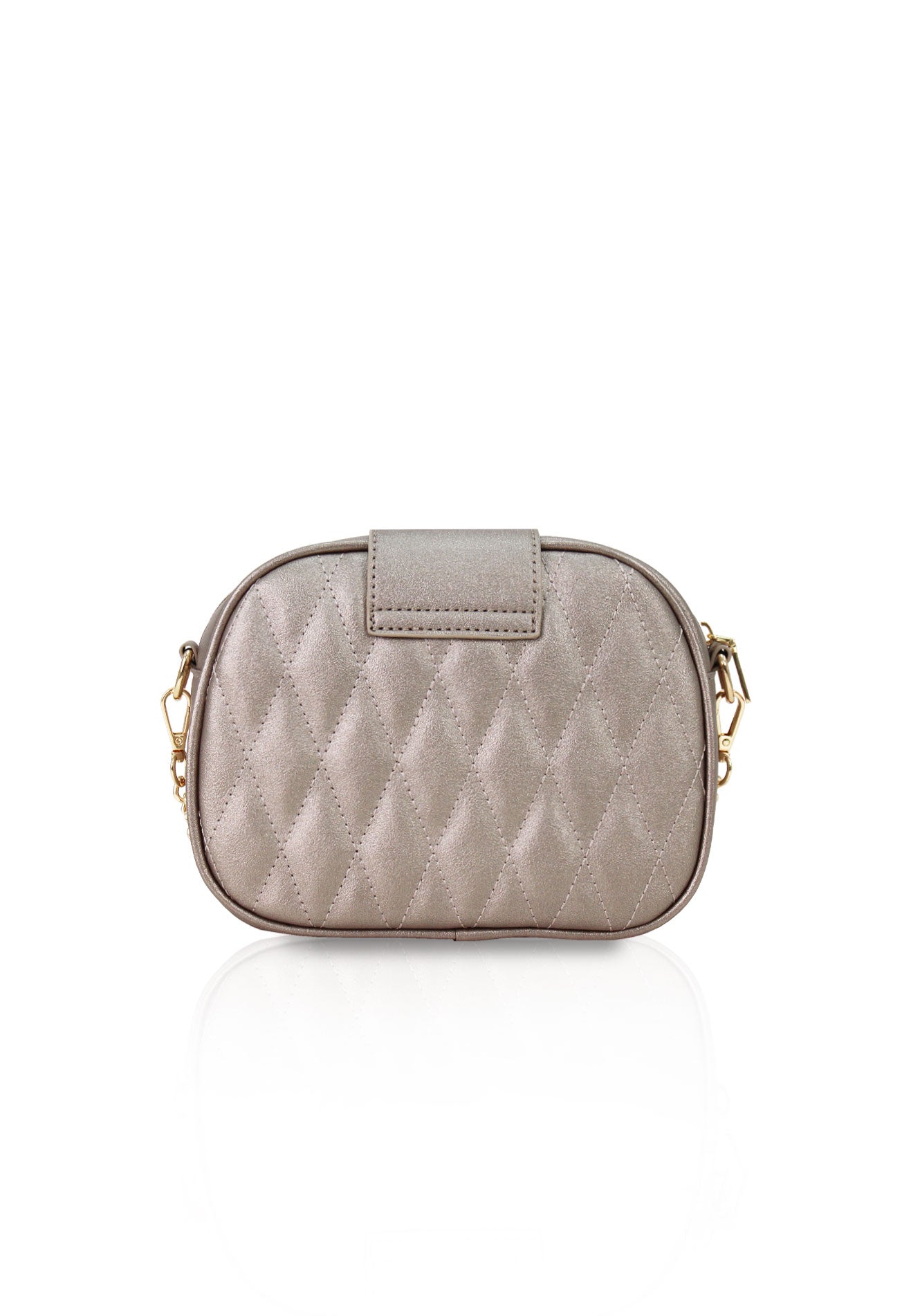 VOIR JOLEE Belted Quilted Chain Strap Bag