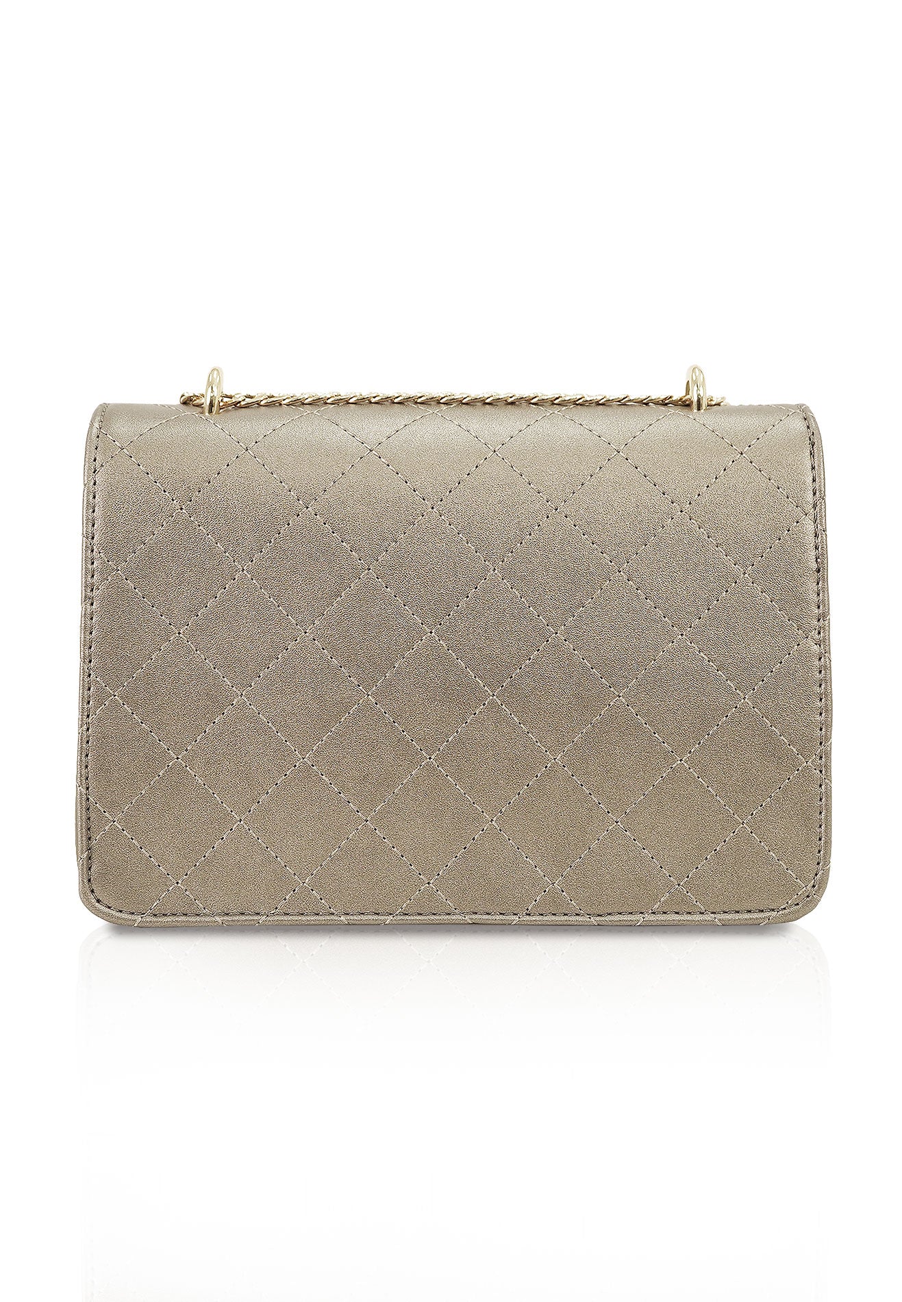 VOIR Small Crossbody Quilted Front Flap Bag