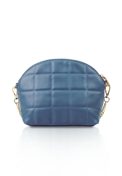 VOIR Half Moon Geometric Iconic 'V' Quilted Sling Bag