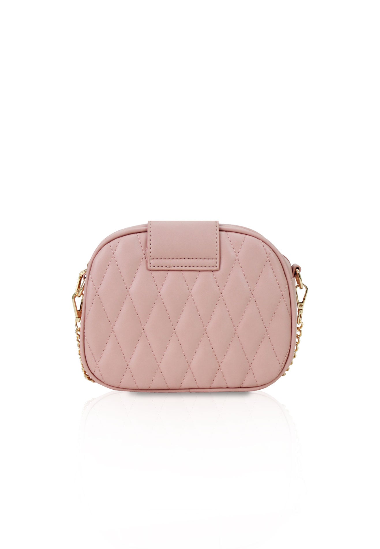 VOIR JOLEE Belted Quilted Chain Strap Bag