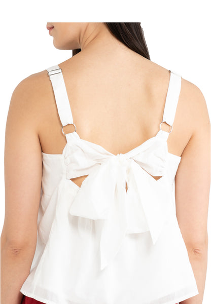 ELLE Apparel Sleeveless Tie Back Top