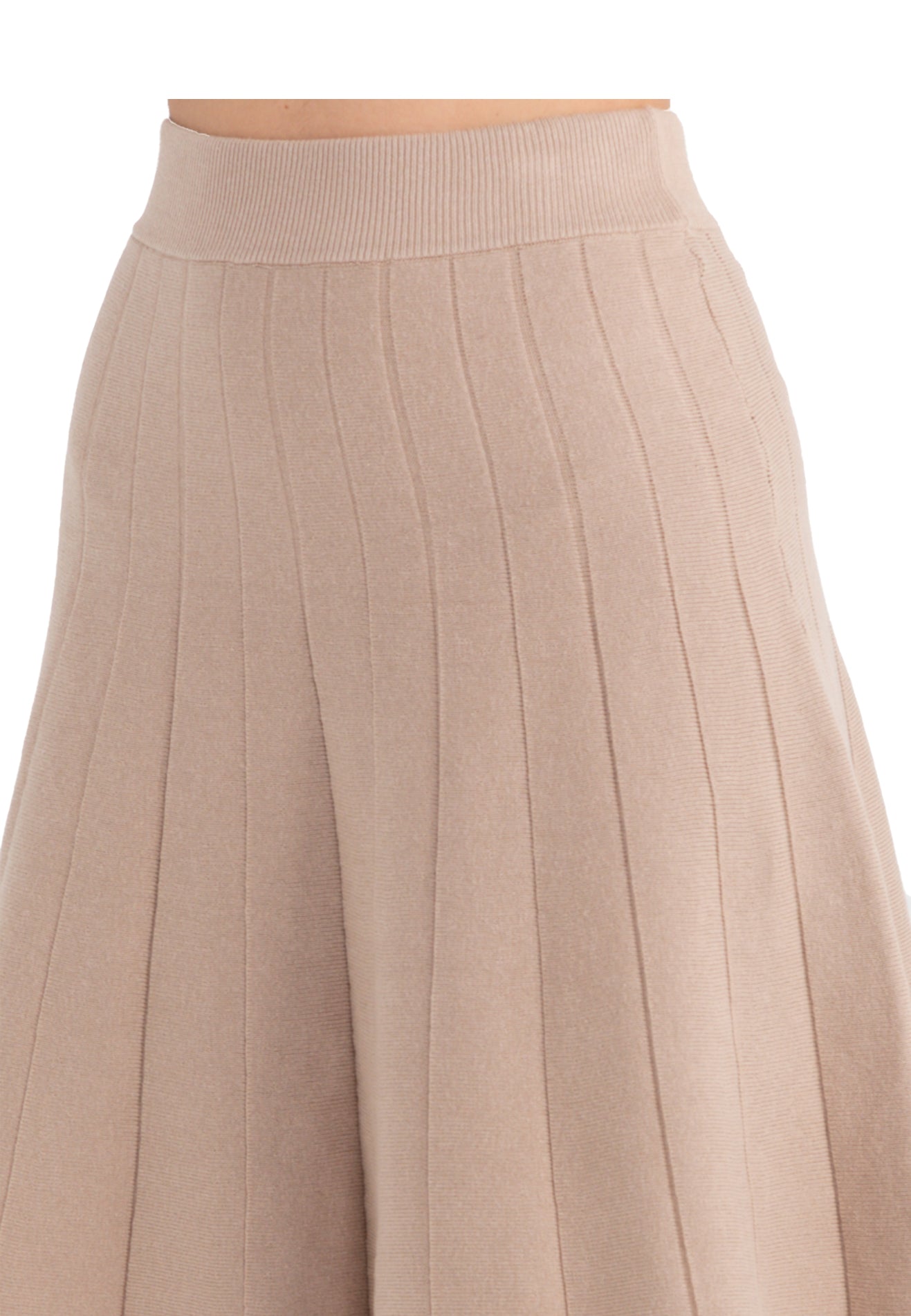 ELLE Apparel Plain Knitted A-Line Skirt