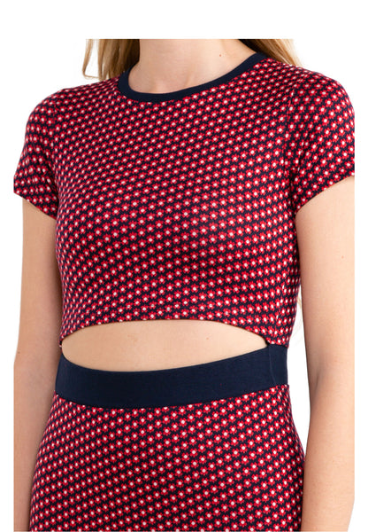VOIR JEANS Retro Cut Out Dress