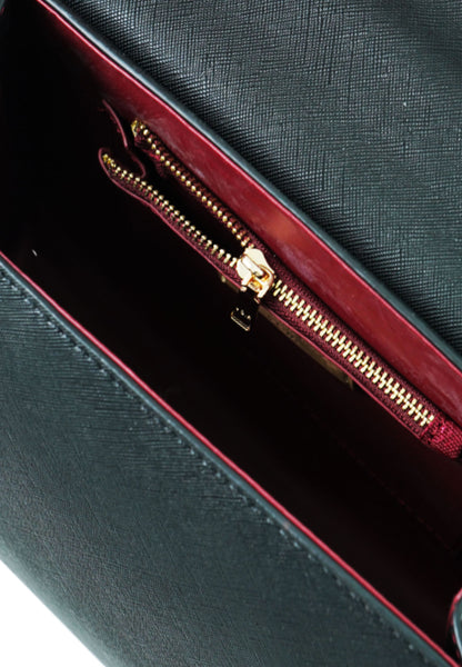VOIR VALERY Iconic 'V' Top Handle Crossbody Flap Bag