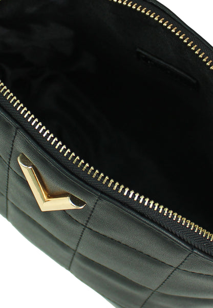VOIR Half Moon Geometric Quilted Sling Bag