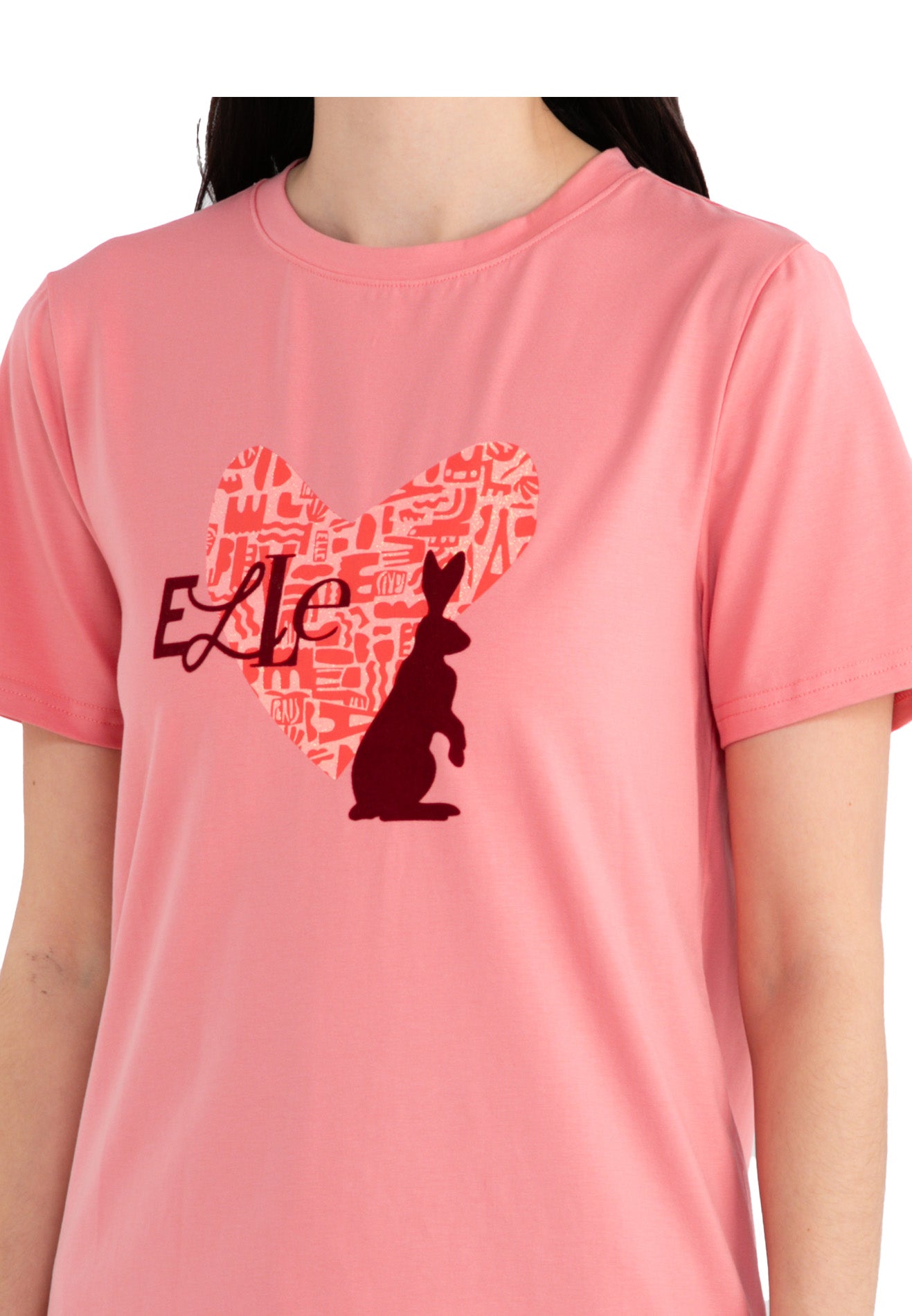 ELLE Leisure Rabbit Love Logo Tee
