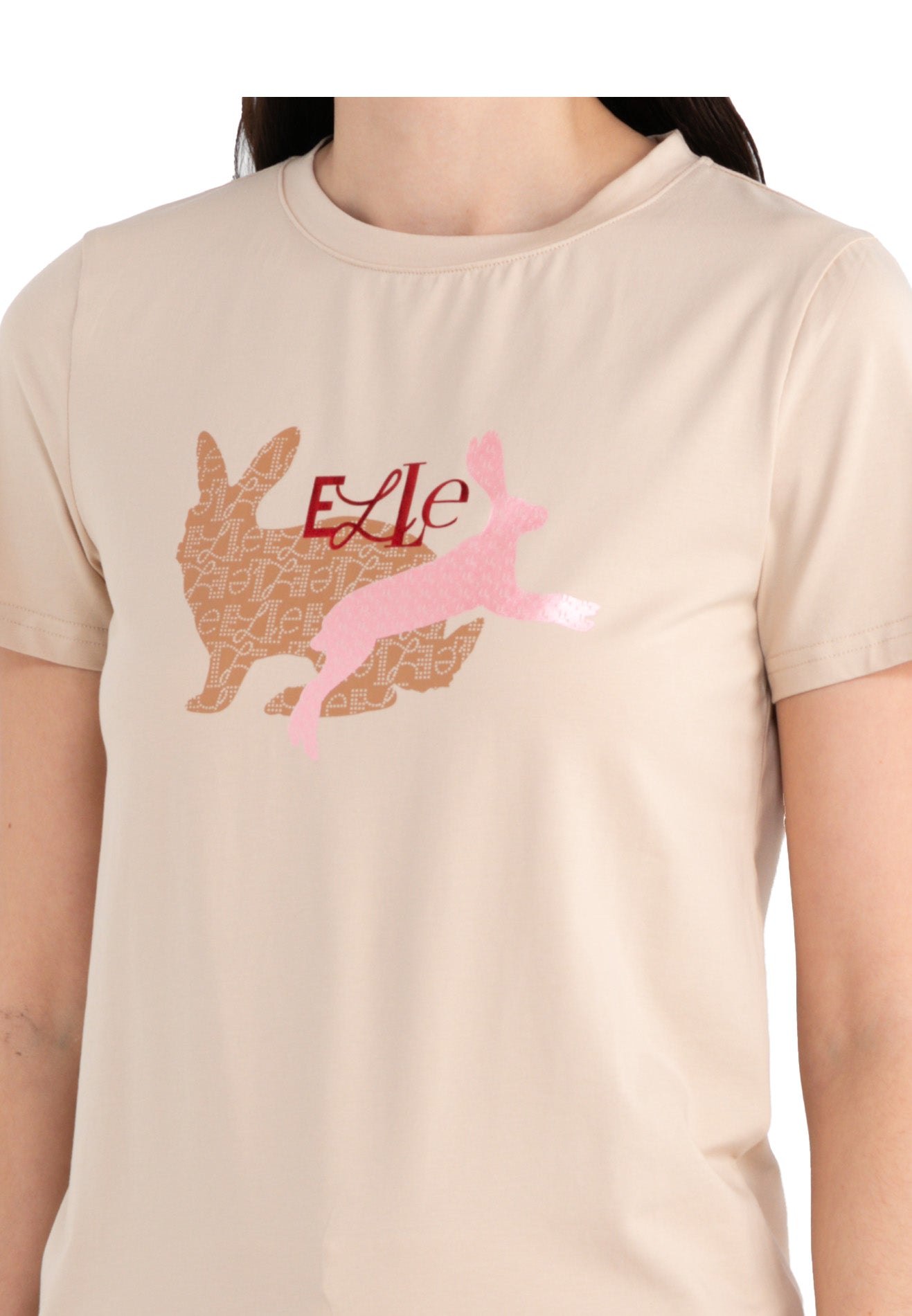 ELLE Leisure Rabbit with Logo Basic Tee