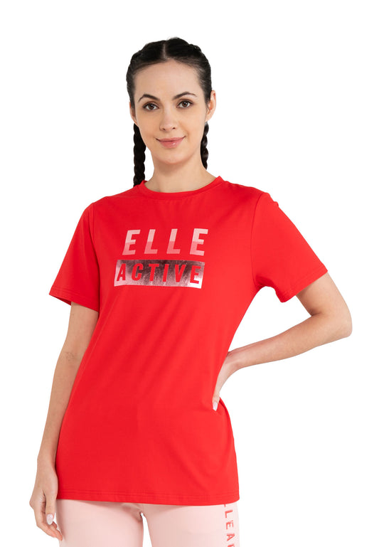 ELLE Active Double-tone Reflect Logo Tee