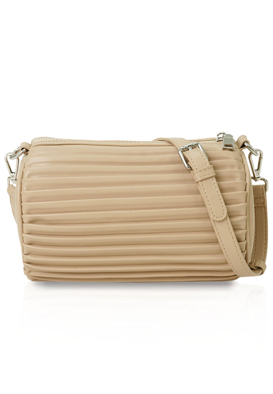 VOIR RACHEL Pleated Duffle Crossbody Bag