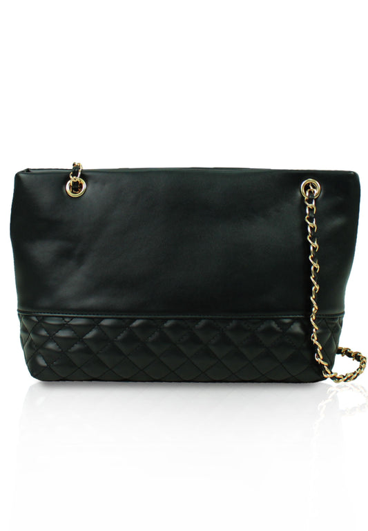 VOIR Mid-Size Quilted Bottom Tote Bag