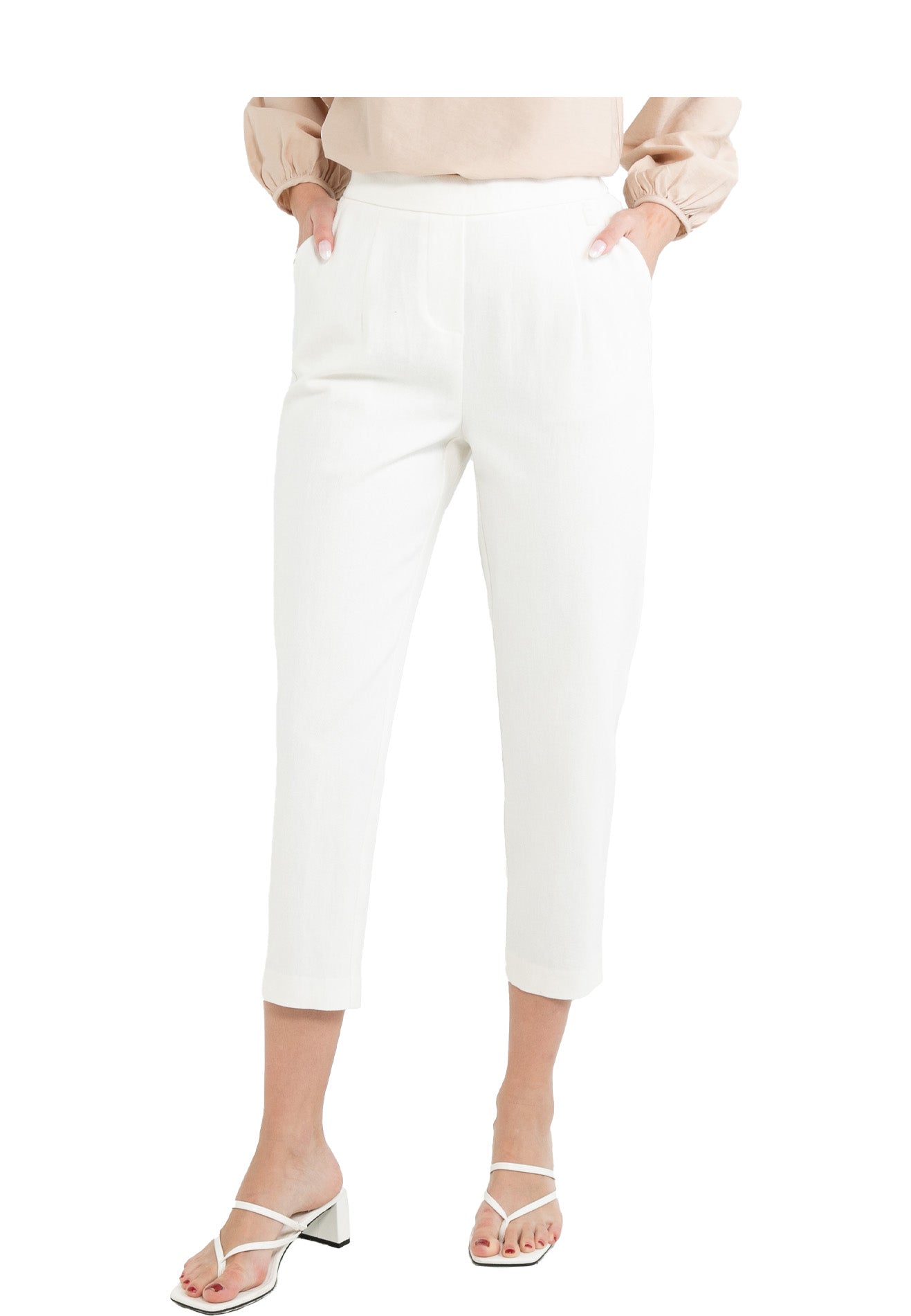 ELLE Apparel Straight Cut Pants with Side Pocket