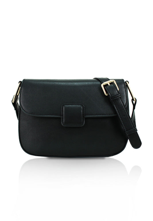 VOIR Boxy Buckle Flap Shoulder Bag