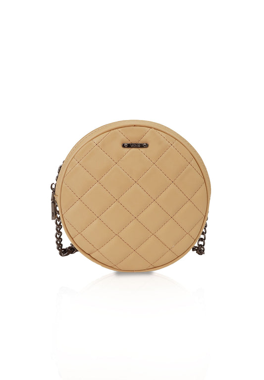 VOIR Quilted Round Chain Strap Bag