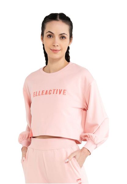ELLE Active Logo Cropped Sweatshirt