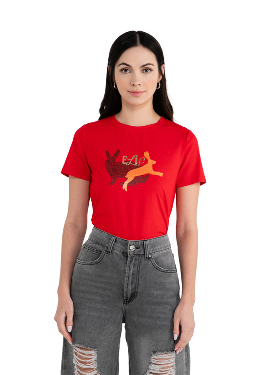 ELLE Leisure Rabbit with Logo Basic Tee