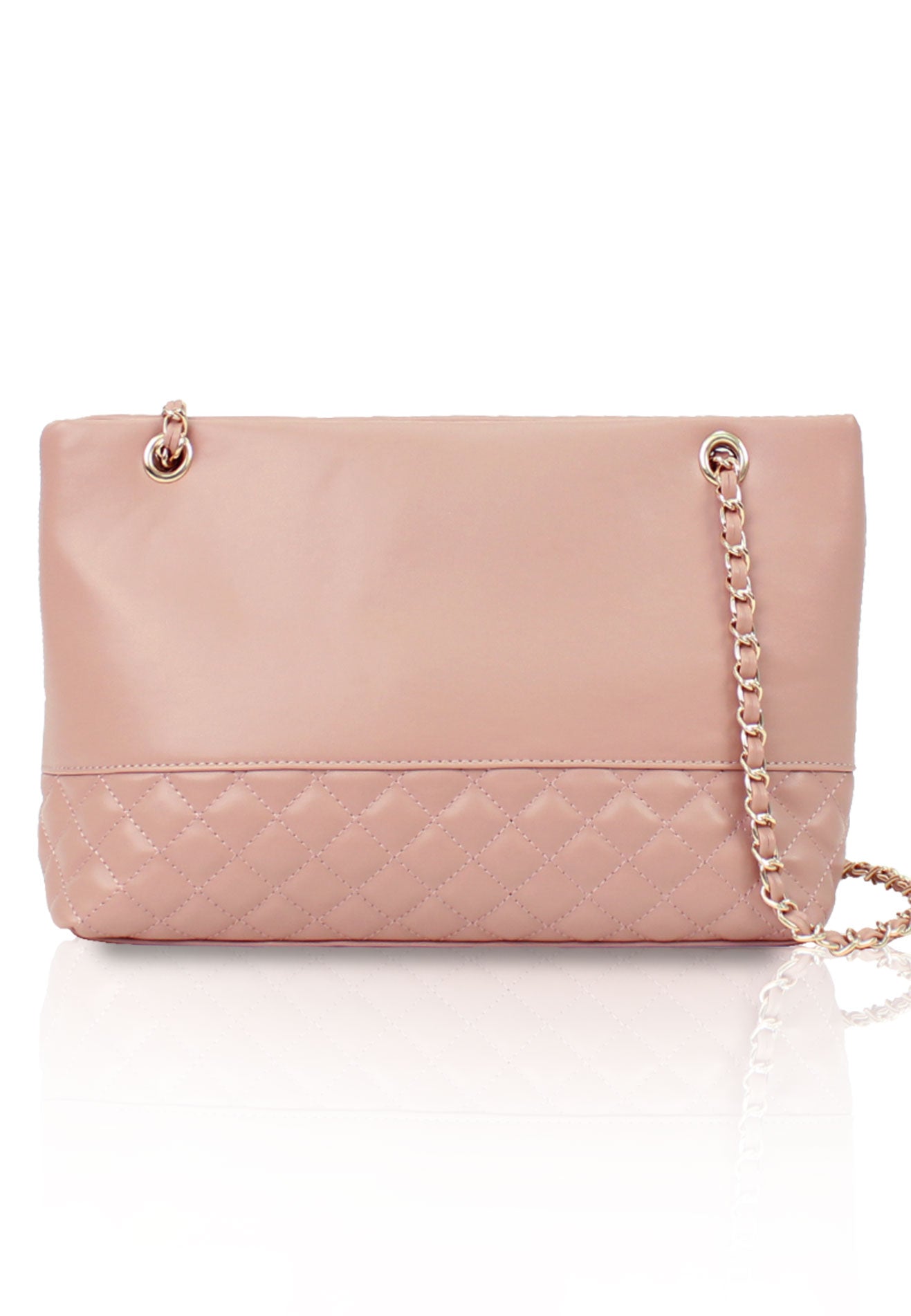 VOIR Mid-Size Quilted Bottom Tote Bag