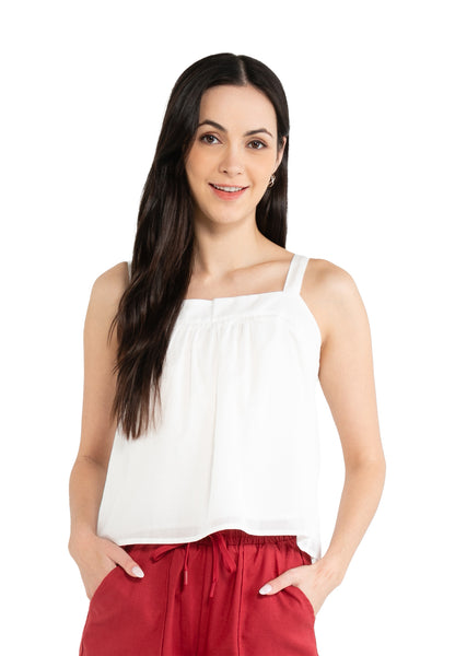 ELLE Apparel Sleeveless Tie Back Top