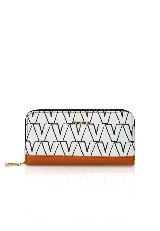 VOIR VERA Monogram Zip-Around Long Wallet