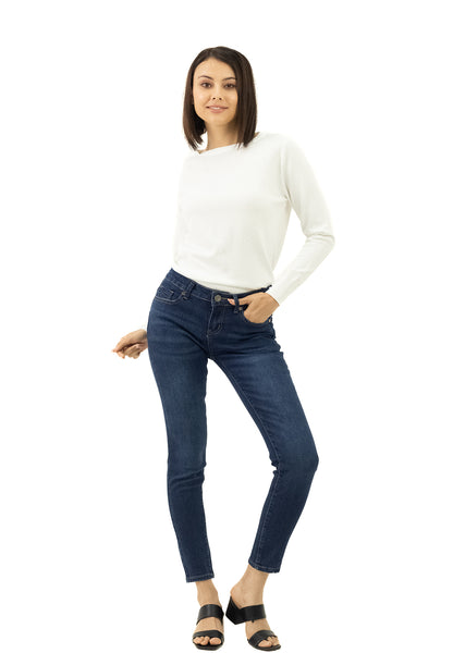 VOIR JEANS #305 Medium Rise Slim Cut Washed Jeans