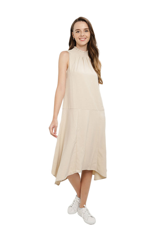 ELLE Apparel A-Line Sleeveless Irregular Hem Midi Dress
