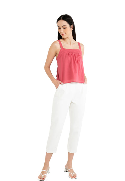 ELLE Apparel Sleeveless Tie Back Top