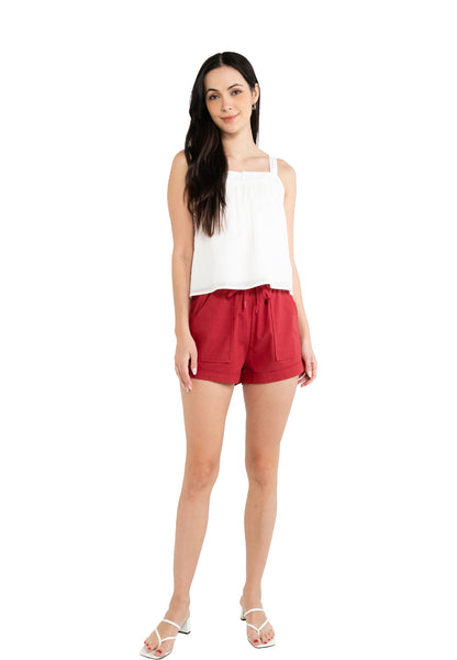 ELLE Apparel Sleeveless Tie Back Top