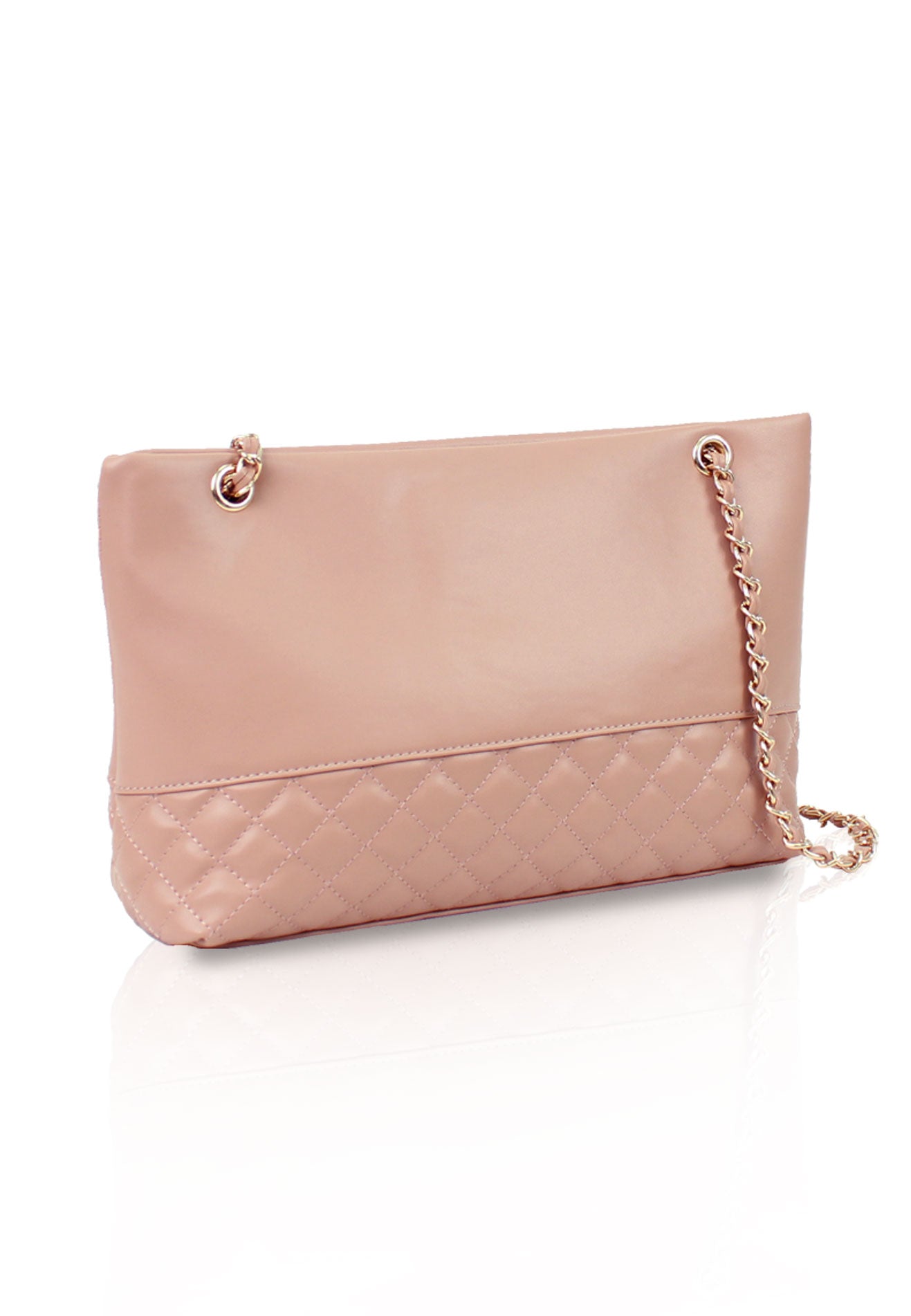 VOIR Mid-Size Quilted Bottom Tote Bag