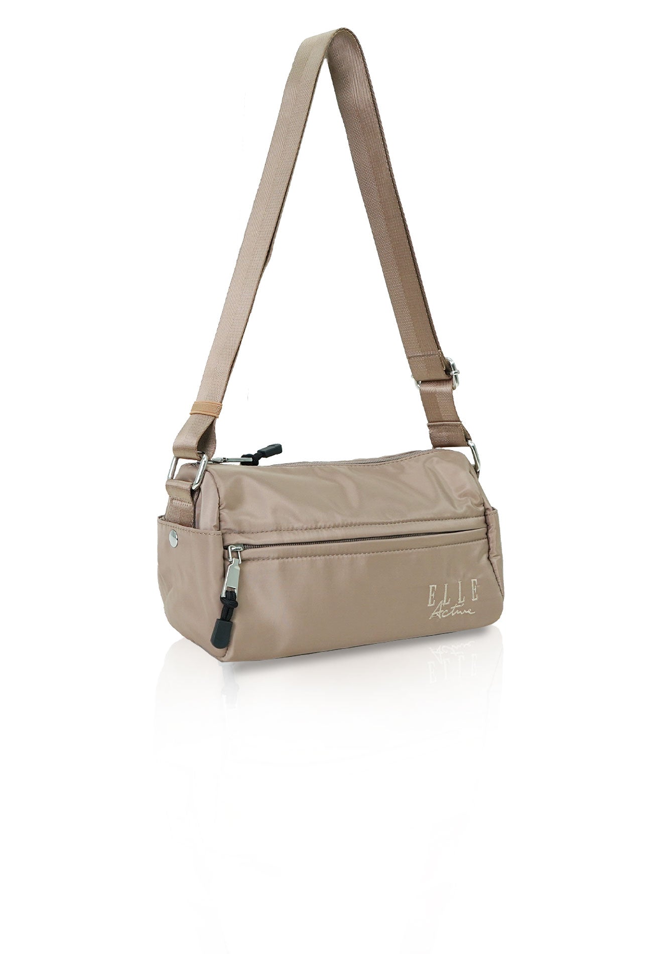 ELLE Active Logo Nylon Crossbody Sport Bag